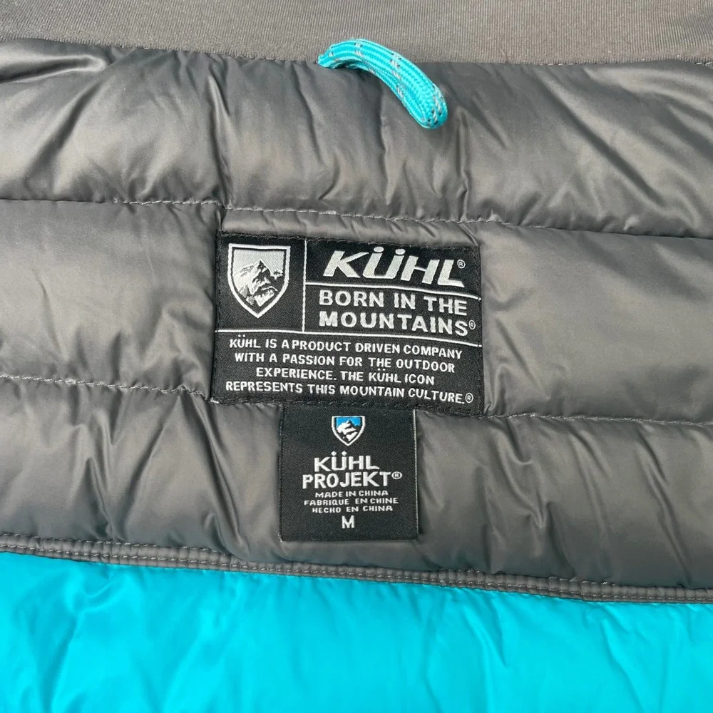 KUHL Spyfire Hooded Vest Women's Medium Gray Down Puffer